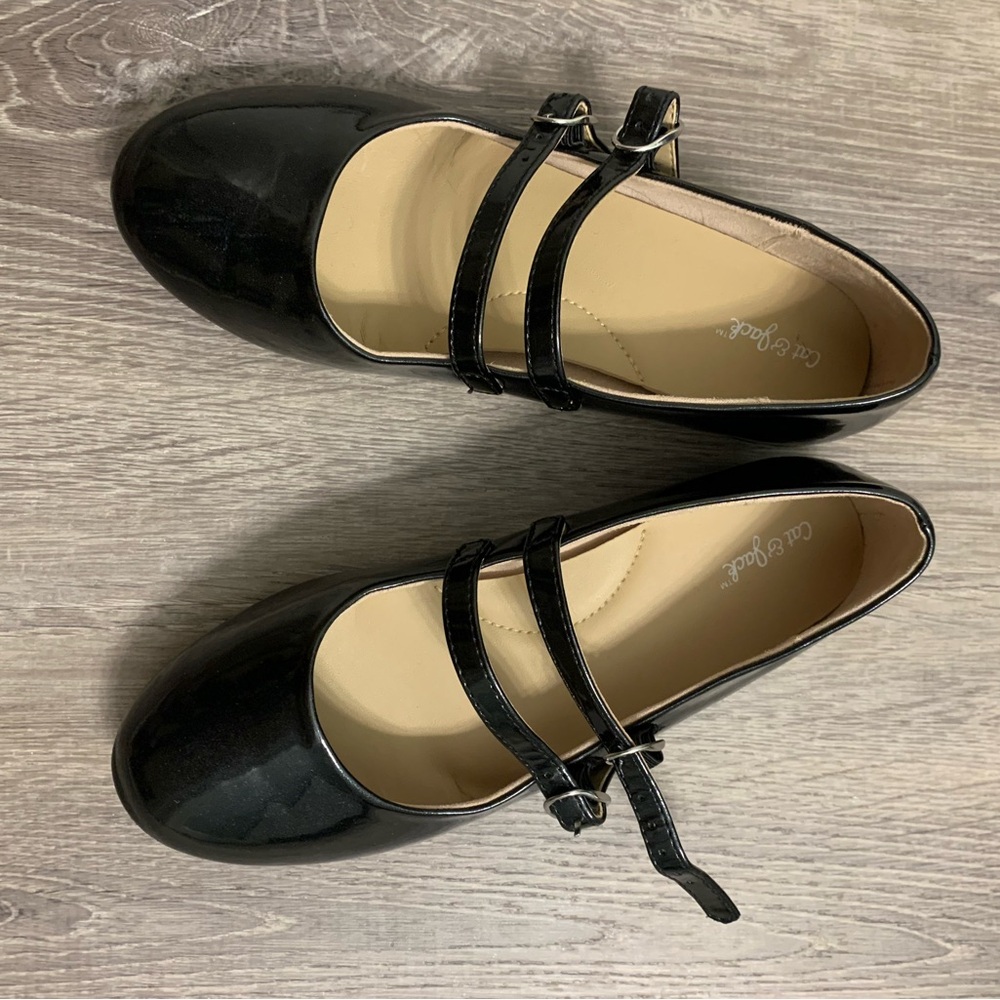 Girls Black Patent Leather Mary Jane Shoes
